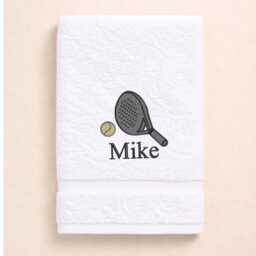 Personalized Embroidered Padel Towel 100% Cotton For Lover Custom Name Sports Gift Her Accessories Him