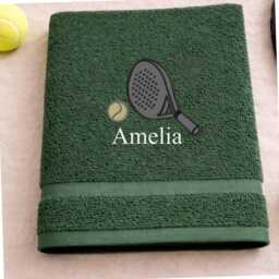 Personalized Embroidered Padel Towel 100% Cotton For Lover Custom Name Sports Gift Her Accessories Him - thumbnail 2