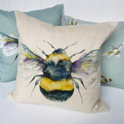 Voyage Maison Bee Cushion, Handmade & Backed With Organic Cotton Fabric A Zip Fastening - thumbnail 4