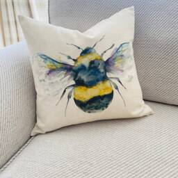 Voyage Maison Bee Cushion, Handmade & Backed With Organic Cotton Fabric A Zip Fastening - thumbnail 3
