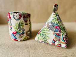 Elephant Tapestry Door Stop - Handmade Decorative Fabric Doorstop Weighted Home Decor Cristmas Gift - thumbnail 1