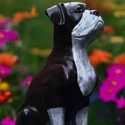 Concrete Boxer Dog Figurine Sitting Bulldog Sculpture Cement Ornament Front Door Decoration Dog Lover Gift Stone Labrador Decor Yadr Art - thumbnail 4