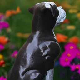 Concrete Boxer Dog Figurine Sitting Bulldog Sculpture Cement Ornament Front Door Decoration Dog Lover Gift Stone Labrador Decor Yadr Art - thumbnail 3