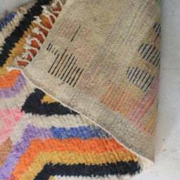 Custom Runner Moroccan Hand Knotted Runner Rug, Wool Rug Shaggy Authentic Moroccan Rug, Fluffy Rug - thumbnail 4