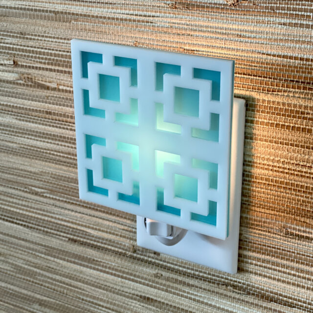 "Mid Century Modern Night Light - ""Breeze Block" - image 1