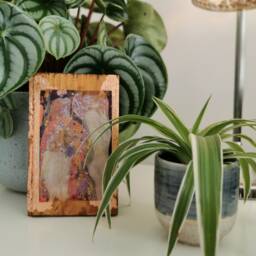 Gustav Klimt Water Serpents Ii Wooden Wall Art Rose Gold Decor - thumbnail 2