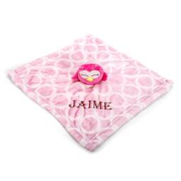 Personalized Animal /Blue Fox Security Blanket For Baby -Free Shipping - Custom Monogram /Name Embroidered Gift - Shower/Birth Present - thumbnail 2