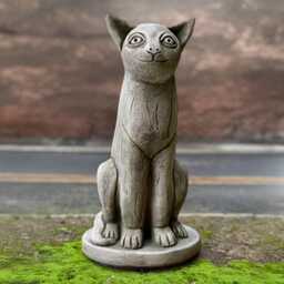 Concrete Egyptian Cat Statue Stone Kitty Figurine Outdoor Garden Animal Decor Memorial Pet Ornament Cement Sculpture Yard Art - thumbnail 1