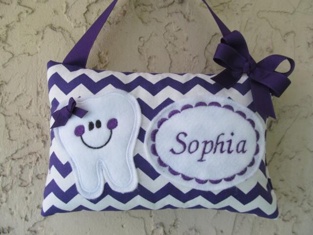 Personalized Tooth Fairy Pillow, Children's Keepsake, Custom Holder, Kids Gift, Gift