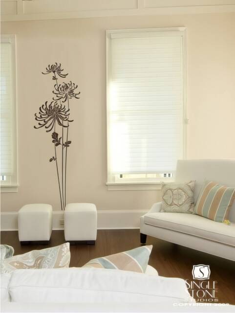 Elegant Mums Wall Decal - Vinyl Stickers Art Graphics Custom Home Decor - image 1