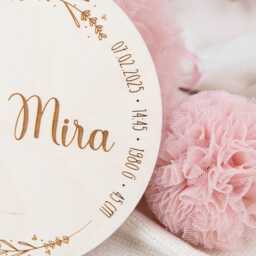 Personalized Name Plate, Wooden Birth Sign, Gift Idea For The Of A Baby, Door Sign Nursery, Personalized Baby - thumbnail 3