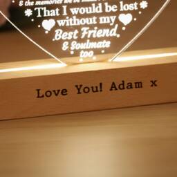 Valentines Gift - Anniversary Night Light For Partner Girlfriend For Boyfriend Husband Valentine I Love You - thumbnail 3