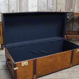 Luxury English Handmade Steamer Style Trunk - Bespoke Storage Leather - thumbnail 4