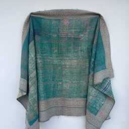 Artisan Block Printed Patchwork Kantha Quilt - Lightweight Cotton Throw - thumbnail 2