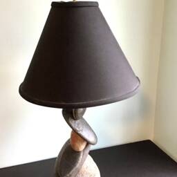 White, Beige & Grey Granite Lamp Finial, Stone Lamp Finial, Rock Topper, Accessory, Decoration - thumbnail 4