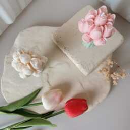 Bouquet Of Tulips Candle in A Choice Colors, Handmade Rapeseed Wax - thumbnail 3