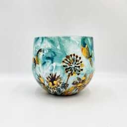 Handmade Floral Metal Plant Pot Lammie Designer Series, Multiple Sizes, D15cm-D33cm - thumbnail 2