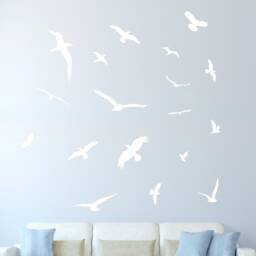 Vwaq Flock Of Birds Wall Sticker - Boys Room Vinyl Decals Peel & Stick Removable Home Decor - thumbnail 2