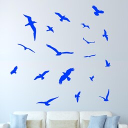 Vwaq Flock Of Birds Wall Sticker - Boys Room Vinyl Decals Peel & Stick Removable Home Decor - thumbnail 3