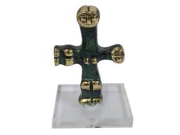 Bronze Idol Of Pomos, Ancient Cyprus Cross Figure, Handmade Sculpture, Cypriot Archaeological Replica, Museum Decor, History Gift