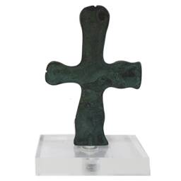 Bronze Idol Of Pomos, Cross Shaped Figure, Ancient Cyprus - thumbnail 2