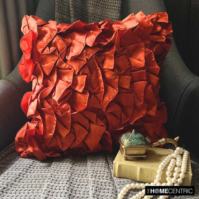 "Designer Orange Throw Pillow Cover 16""x16" - image 1