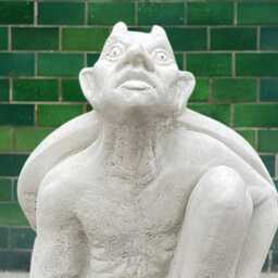 Concrete Guardian Gargoyle Statue Stone Gothic Sculpture Handmade Lawn Ornament Outdoor Cement Figurine Yard Art - thumbnail 2