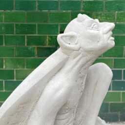 Concrete Guardian Gargoyle Statue Stone Gothic Sculpture Handmade Lawn Ornament Outdoor Cement Figurine Yard Art - thumbnail 4