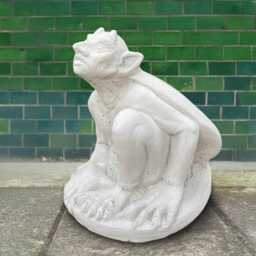 Concrete Guardian Gargoyle Statue Stone Gothic Sculpture Handmade Lawn Ornament Outdoor Cement Figurine Yard Art - thumbnail 1