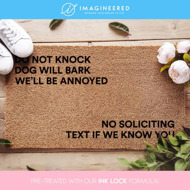 No Soliciting Text If We Know You - Do Not Knock The Dog Will Bark Lover Gift - image 1