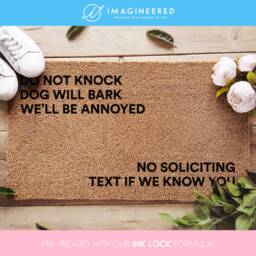 No Soliciting Text If We Know You - Do Not Knock The Dog Will Bark Lover Gift - thumbnail 1