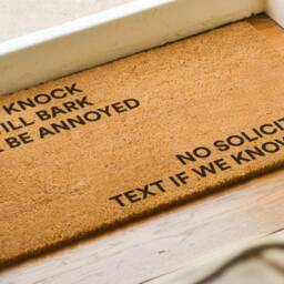 No Soliciting Text If We Know You - Do Not Knock The Dog Will Bark Lover Gift - thumbnail 2
