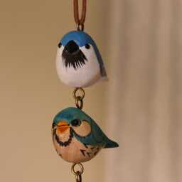 Handmade Wooden Bird Ornament, Hand Crafted Birds, Home Decor, Christmas Artisan Bird Wood Nature Lover Gift - thumbnail 2