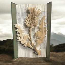 Scottish Thistle Sculpture Book Art - thumbnail 2