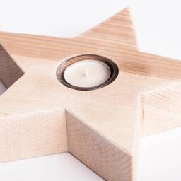 Tealight Holder Birch Set Of 4 // Wedding Decoration Cozy Living Candlelight - thumbnail 2
