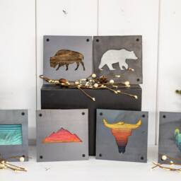 Rustic Wood & Metal Bird Wall Hanging Reclaimed Decor - thumbnail 4