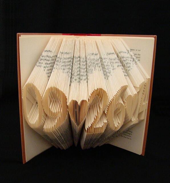 Anniversary Date Mm-Dd-Yy - Folded Book Art Sculpture - image 1
