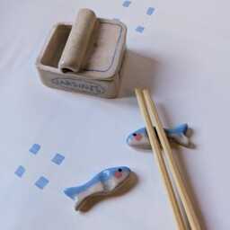 Handmade Miniature Ceramic Sardine Tin Chopstick, Spoon Or Paint Brush Rest - thumbnail 4