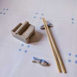 Handmade Miniature Ceramic Sardine Tin Chopstick, Spoon Or Paint Brush Rest - thumbnail 3