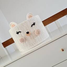 Teddy Bear Lampshade Kids Room Chandelier With Pompoms - thumbnail 3