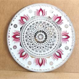 Lippan Art Lotus Mandala, Pink Mirror Wall Decor - 80cm - thumbnail 2