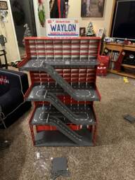 Toy Garage With 124 Compartments For Toy Cars Of Different Sizes