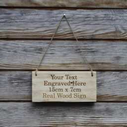 Custom Engraved Wood Sign Personalised Message Wall Art - 15cm - thumbnail 4