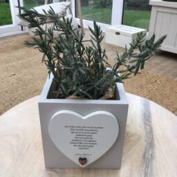Personalised Best Friend Flower/Plant Pot Special Gift Shabby Chic Style. Friendship Lifelong Christmas Birthday Any Names - thumbnail 3