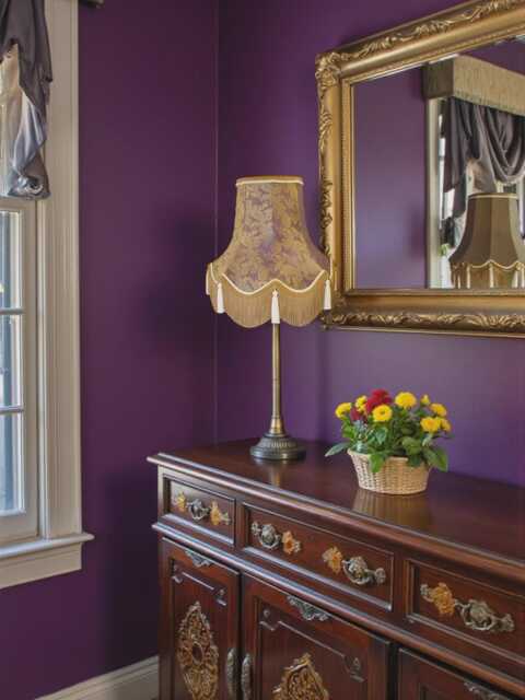 Lilac Purple Paisley Fabric Lampshade Handmade in The UK For Table & Floor Standard Lamp Shades, Ceiling Lights, Clip On Wall Lights - image 1