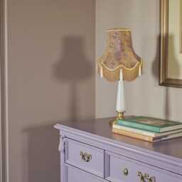 Lilac Purple Paisley Fabric Lampshade Handmade in The UK For Table & Floor Standard Lamp Shades, Ceiling Lights, Clip On Wall Lights - thumbnail 3