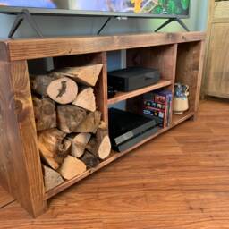 Handmade Rustic Television Stand - Custom Media Cabinet With Free Delivery - thumbnail 2