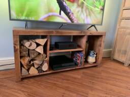 Handmade Rustic Television Stand - Custom Media Cabinet With Free Delivery