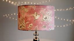Pink Bird Lampshade 20cm 25cm 30cm 35cm 40cm Drum Lamp Shade - Vintage Birds Shade, Dusky Pink, Handmade Home Decor Ceiling Table