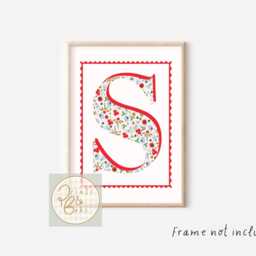 Set Of 2 Personalised Initial & Hummingbird Prints For Girls Bedroom, Nursery Or Playroom - Prints Only - thumbnail 3